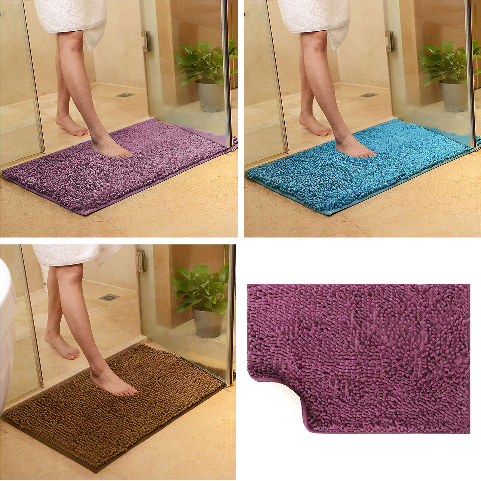Made to Order Shower Mat Purple Flower Bath Mat Bathroom Mat